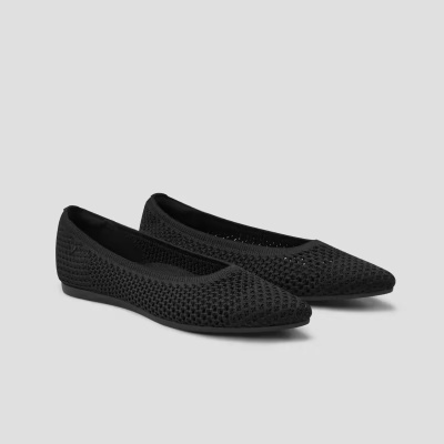 Pointed-Toe Breathable Mesh Ballet Flats (Aria 5°)